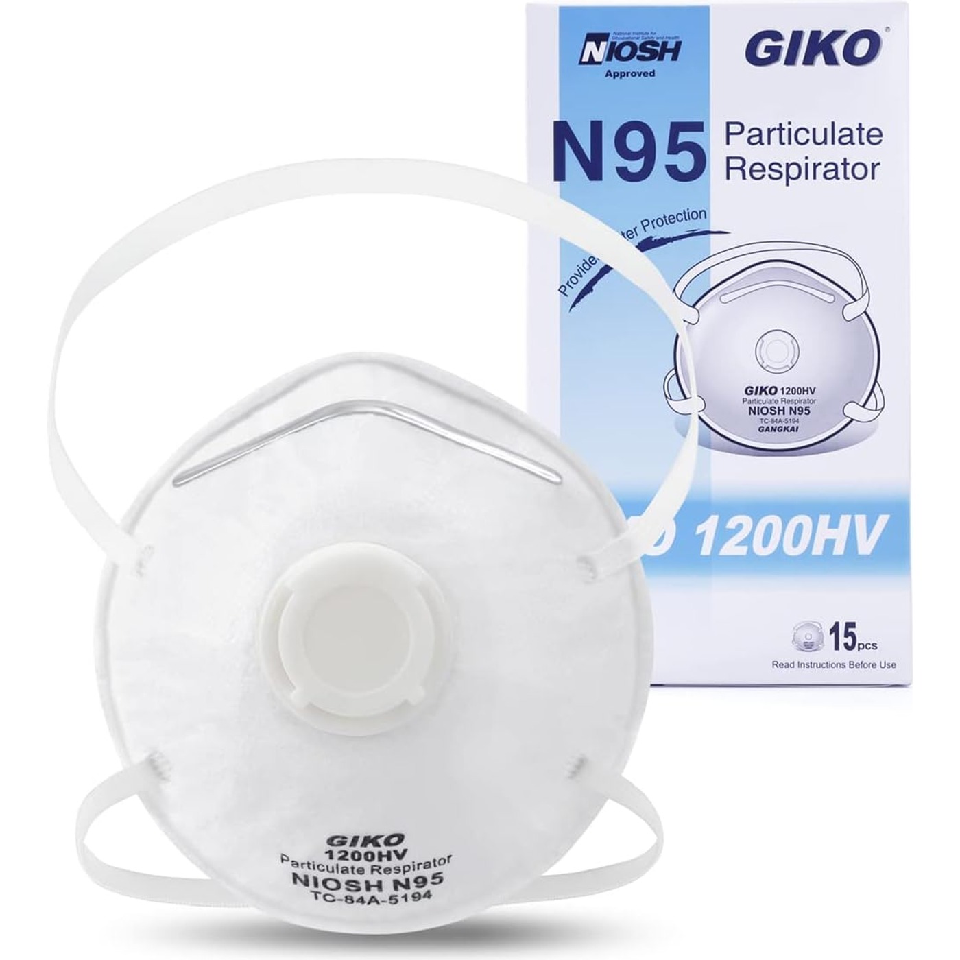 N95 Respirator Masks 15Pcs NIOSH Certified Safety Masks