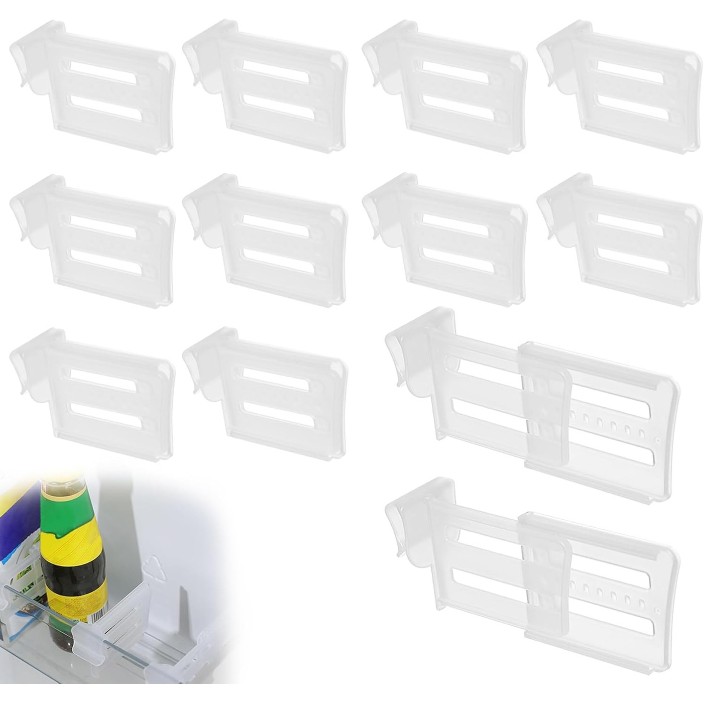 Fridge Drawer Dividers 12 Pcs Adjustable Organizers