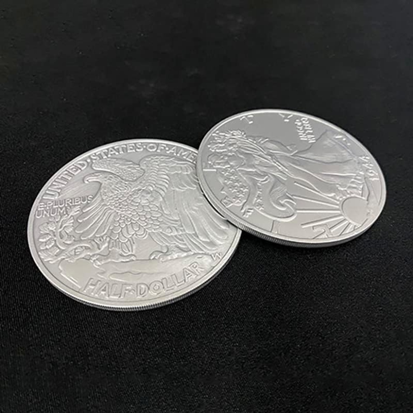 MOMOMAGE 1 pc Jumbo Walking Liberty Half Dollar Magic Tricks Magician Close up