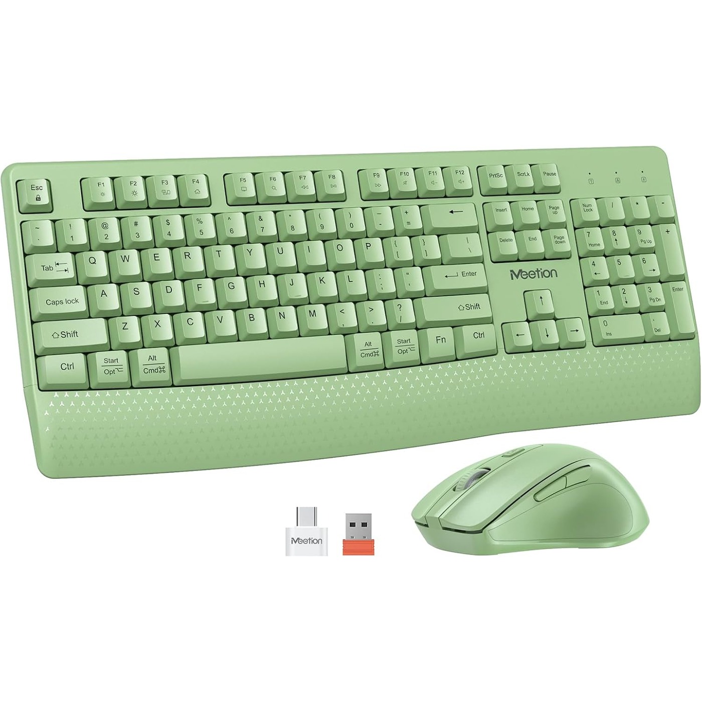Purple Wireless Keyboard and Mouse Combo, 2.4GHz USB Receiver, with Phone